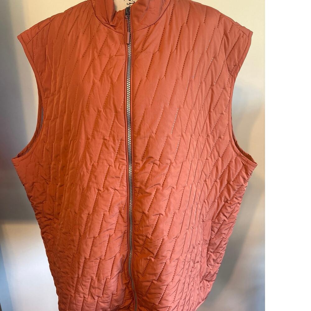 Johnny O Burnt Orange Quilted Puffer Vest XXL NWOT